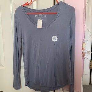 blue v neck